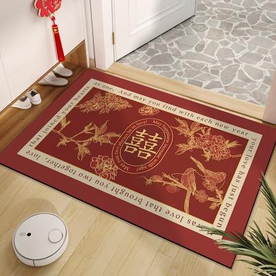 China Washable Custom Logo Wash Free Non Slip Leather Door Mat Luxurious Carpet Rug And Logo Entrance Mats Outdoor Door Mat for sale