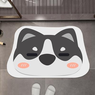 China Reversible 2022 new outdoor mat style Absorbent non-slip silicone bath mat Design sizes can be customized cute bath mat for sale