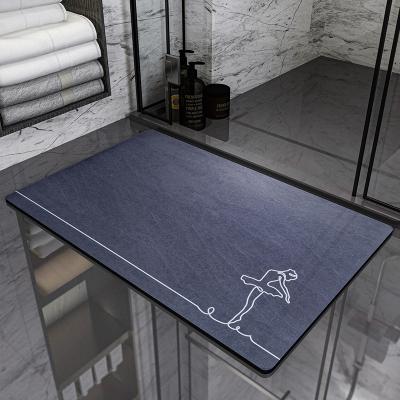 China Sustainable 2022 new bathroom mat can be customized in small batches silicone bath mat water absorption bath mat for sale