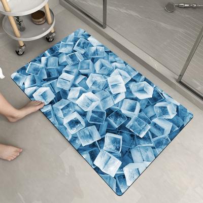 China Sustainable 2022 new style outdoor mat Absorbent non-slip silicone bath mat Design sizes can be customized absorbed water bath mat for sale