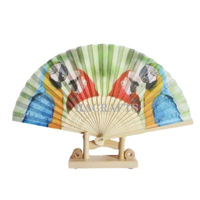 China China Personalized Custom Bamboo Silk Hand Fan Folding Printing Bamboo Wedding Favor for sale