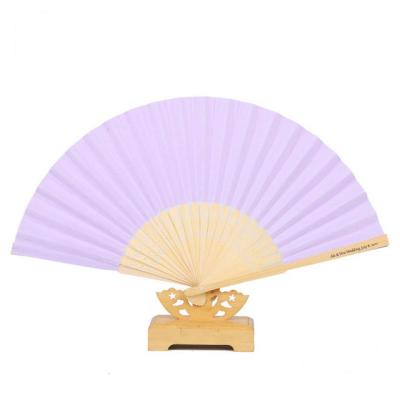 China China 2019 Best Folding Folding Paper Hand Held Fans Bamboo Hand Held Fans for Wedding Party and DIY Home Decoration for sale