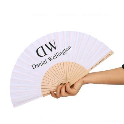 China China Wholesale Custom Business Gift Spanish Simple Wooden Hand Fan for sale