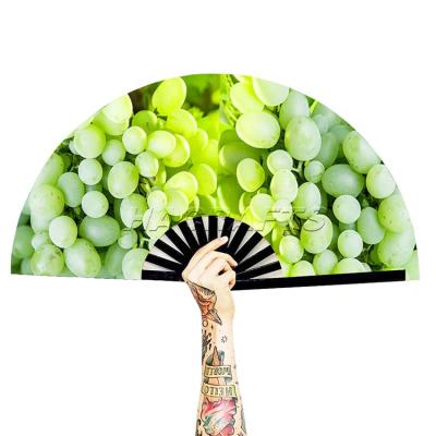 China Japan 13inch big size hand fan for taichi folding custom printed bamboo hand fan for sale