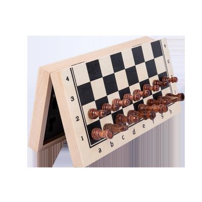 China Magnetic Chess Board Game Chess Board Beech Wooden Game Toy for Two Person Interactive Magnetic Foldable Non-Toxic Eco-Friendly Game for sale