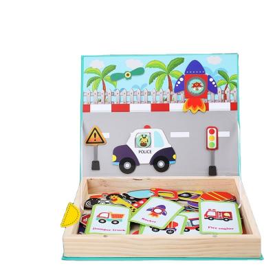 China Eco-friendly Non-Toxic Magnetic Jigsaw Puzzle 4 Magnetic In 1 Jigsaw Set 3d Educational Wooden Magnetic Jigsaw Puzzle for sale