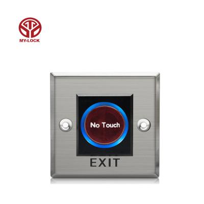 China PIR Sensor Square Type 12V No Contact IR Exit Switch Stainless Steel For Door Access Exit Button Push Button MY-EXS for sale