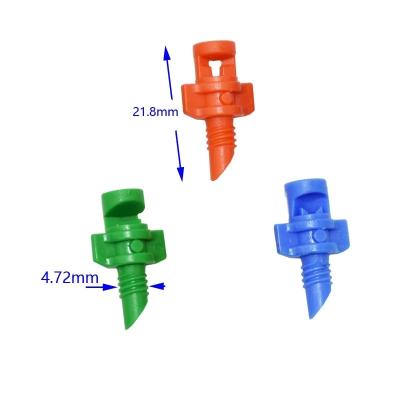 China New ABS FACTORY Microsprays Red Green Blue Plastic Mini Water Sprinkler Mist Nozzle for sale