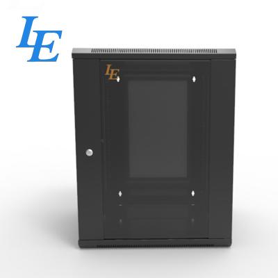 China SPCC Cold Rolled Steel LE 27U Black Computer Server Rack Assembled Packing Wall Mounted Cabinet for sale