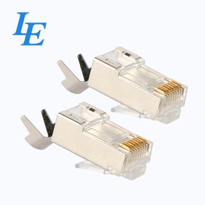 China audio & Video LE Cat7 8 Pin Gold Plated RJ45 FTP Connector For Network Cabling for sale