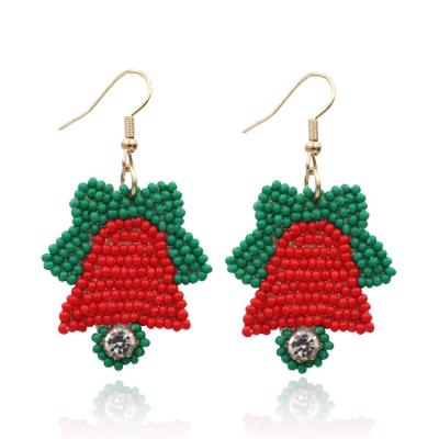 China Cute rice 2021 the new Christmas earrings pearl Christmas tree tassel earrings Christmas hat snowflake earrings for sale