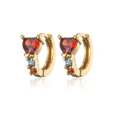 China 2021 new CLASSIC 18k gold plated microset copper earrings with zircon earrings for women for sale