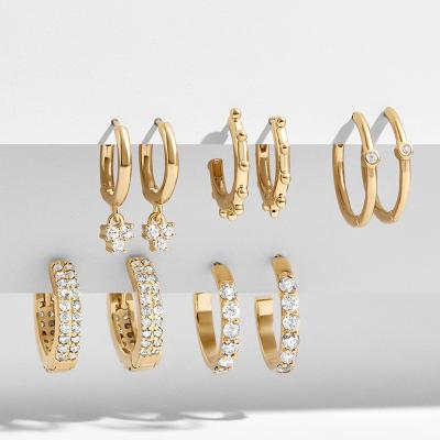 China Fashion CLASSIC Bohemian Jewelry Geometric Crystal Stud Earrings Set Rhinestone Earrings For Women for sale