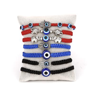 China CLASSIC Jewelry Blue Eye Bracelet Red String Red Rope Eye Bracelet Creative Adjustable Evil Eye Bracelet for sale