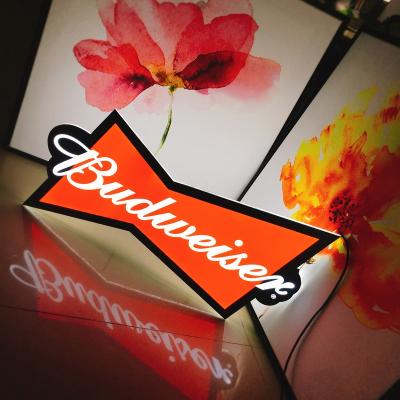 China Indoor Outdoor Advertising Wall Mounted Light Box Led Sign Board For Budweiser for sale