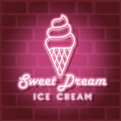 China Buildings Ice Cream Cone Neon Sign Board Custom Design Led Neon Sign For Ice Cream Various Ice Cream Sign For Choose for sale