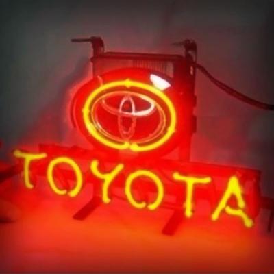 China buildings toyota logo neon light for exterior custom neon led sign open fiber 4d led car logo toyota neon sign for sale