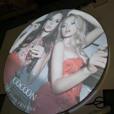 China Restaurant hot sale frame light box aluminum fabric led lightbox sign for sale