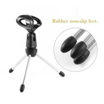 China Factory Price Metal Flexible Microphone Stand Adjustable MIC Table Stand Mini Tripod Microphone Stand for sale