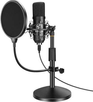 China KO-CIN USB Desktop Microphone for BM 800 Shock Mount Set Stand Kit Condenser Studio Stand Microphone with Noise Filter PC Computer MIC for sale