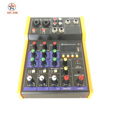 China G4 BT Console Portable Mixing Audio Mixer Recording Effect 4 Channel Phantom Power 48V Audio Mixer With USB G4 for sale