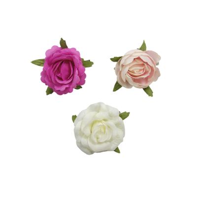 China Fashion Hair Accessories Baby Hair Flower Wholesale Popular Rose Floral Hairpins Clips For Girls for sale