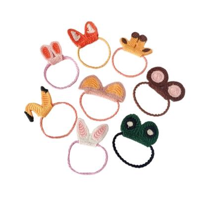 China Small Animal Children Hairties Headband Soft Korean Cute Elastic Hair Ropes Elastic Hair Band Baby Ear Hair Bands Headbands for sale