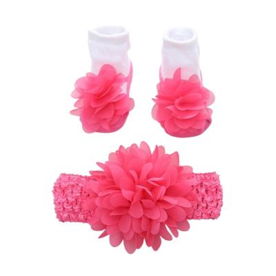 China Sweet Baby Hair Accessories Girl Headband Bangs Crown Set Bows Newborn Headband For Girls Turban Lace Flower Headbands for sale