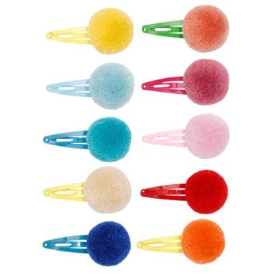 China Baby Headband Candy Color Wool Hair Pins Clip Cute Children Water Drop Rainbow Baby Hair Clip Set for sale