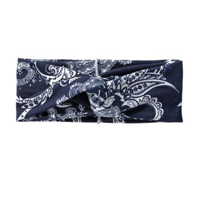 China Fashion Bohemia Style Printed Fabric Vintage Elastic Elastic Headband Sports Floral Headwraps for sale