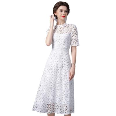 China 2023 New Premium Cavity Anti-Static Lace Vestidos Elegant Sexy Custom Made Feminine Lady Elegant Formal Or Special Occasion For Women Long Dress for sale