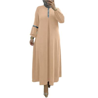 China 2023 Spring Modal Summer Plus Size Women Elegant Custom Feminine Lady Fashion Long Sleeve Turkish Muslim Abaya Sun Dress for sale