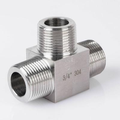 China Top Quality Best Price Stainless Steel Pipe Fittings Stainless Steel External Thread Tee for sale