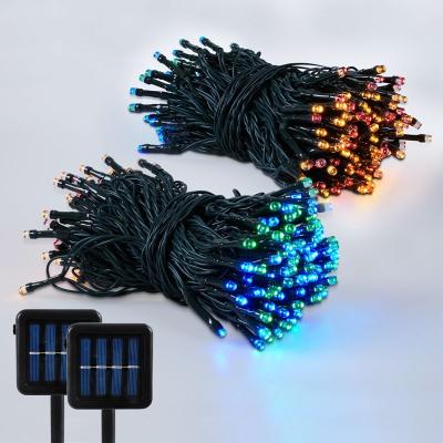 China Solar Power Light Colorful Timer String Wholesale Garland Decoration LED Waterproof Party Lights for sale