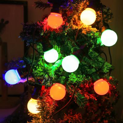 China Multicolor Indoor Outdoor Plastic Ball Led Ball Light Decor Bulb IP44 Holiday Lighting for sale