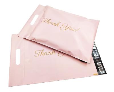 China Gift & Craft Customized 10*13 Inch Biodegradable Christmas Mailing Gift Poly Mailers Handle Printed Packaging Bags For Mailing Bag With Logo for sale