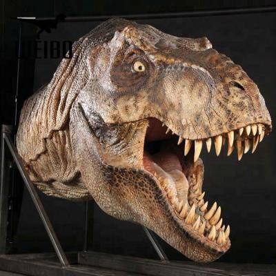 China Theme Park Dinosaur Wall Mounted Head Animatronic Dinosaur Head for sale