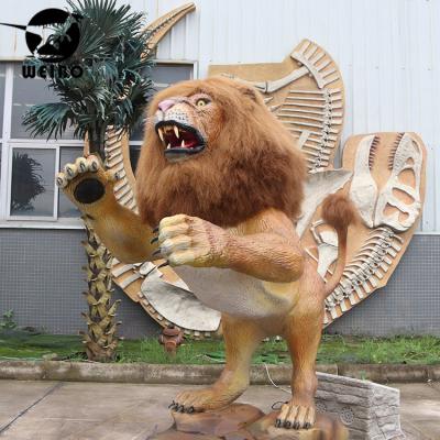 China Outdoor robot animal model playground anmatronic lion for sale