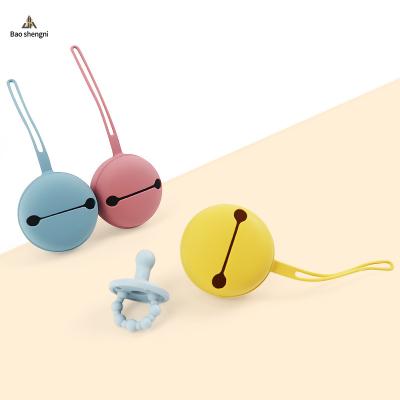 China BPA Manufacturer Food Grade Silicone Baby Pacifier Holder Case Baby Pacifier Storage Container Baby Pacifier Bite Bag Nipple For Babies for sale