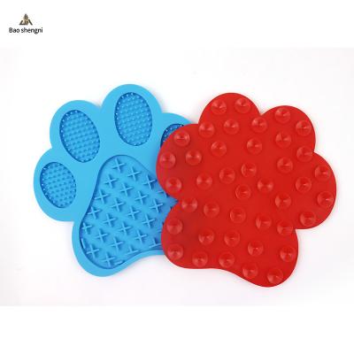 China Non-automatic Hot Selling Silicone Dog Cat Licking Plate Adsorbable Pet Slow Feeder Silicone Dog Lick Pad Fashion Cute Pattern for sale