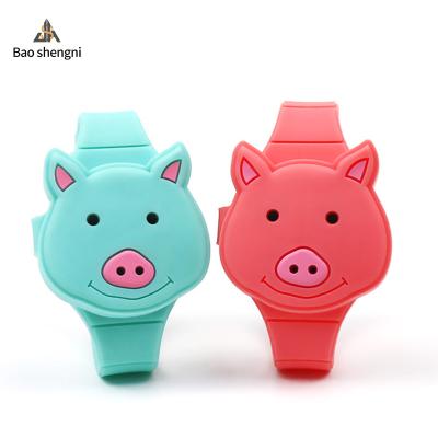 China Fashion. Sport Cartoon Pig Toys Children Watch Electric Watch Digital Watch Silicone Strap Lead for sale