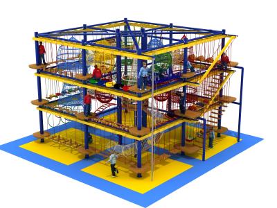 China teenager challenging game adventure play park wooden play equipment for indoor for sale