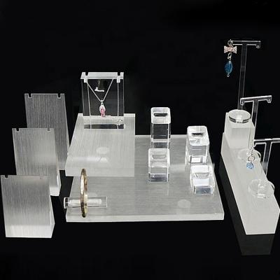 中国 JAYI Custom Luxury Acrylic Jewelry Display Sets for Necklace Earrings Ring Display 販売のため