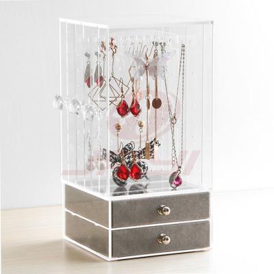 China Custom Best Quality Clear Large Acrylic Jewelry Organizer for sale