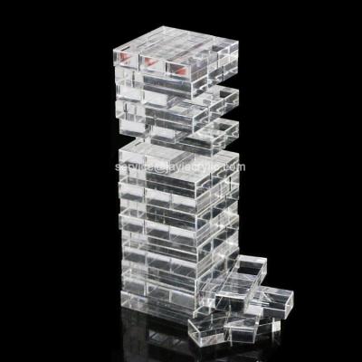 China JAYI Acrylic Factory Wholesale Custom Set Tumble Tower Game Acrylic Stacking Block for sale