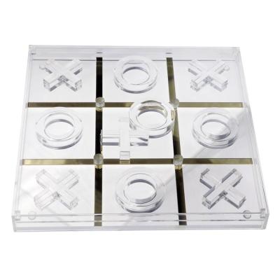 China Jayi Acrylic Tic Tac Toe Board Game Set Custom Lucite Game Set Clear Acrylic for sale