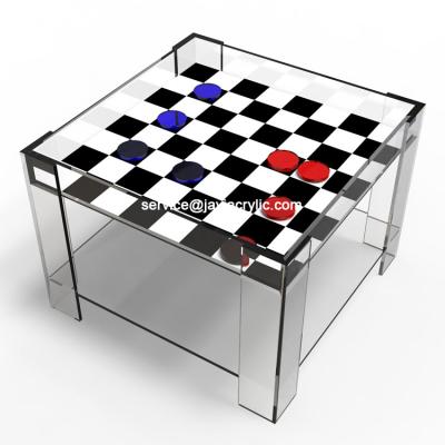 Китай JAYI Factory Custom Luxury Lucite Educational Game Board Crystal Acrylic Chess Backgammon Board Table продается