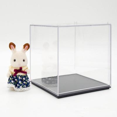 中国 Clear Acrylic/Plastic doll Box for Display Case Dustproof Tray Cube 3.9