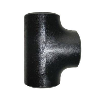 China CARBON STEEL EQUAL GOST17376 BLACK CARBON STEEL PIPE REDUCER TEE BUTT WELD PIPE FITTING for sale