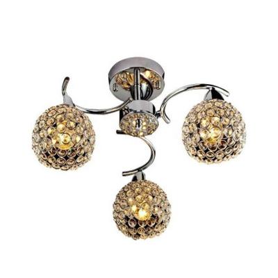 China Wholesale 220V Iron Ceiling Light For Bedroom Decorative Lighting Fixture Leaded Crystal Chandelier for sale